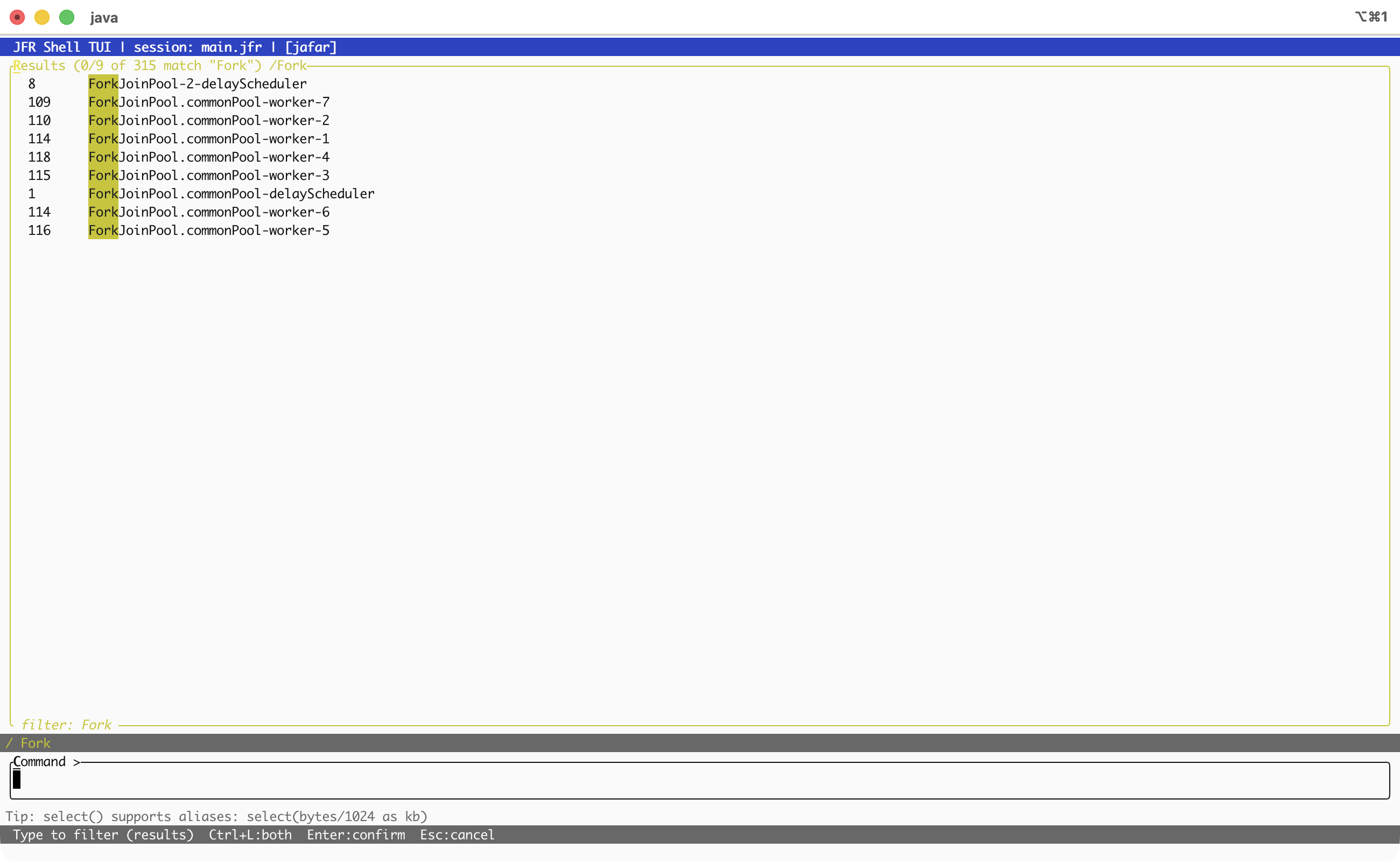 Live search and filter